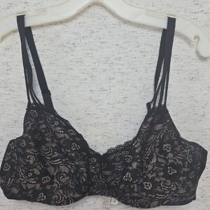 Soma Enticing Lift Balconet Black Lace Bra